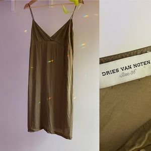 Dries Van Noten Bronze slip dress